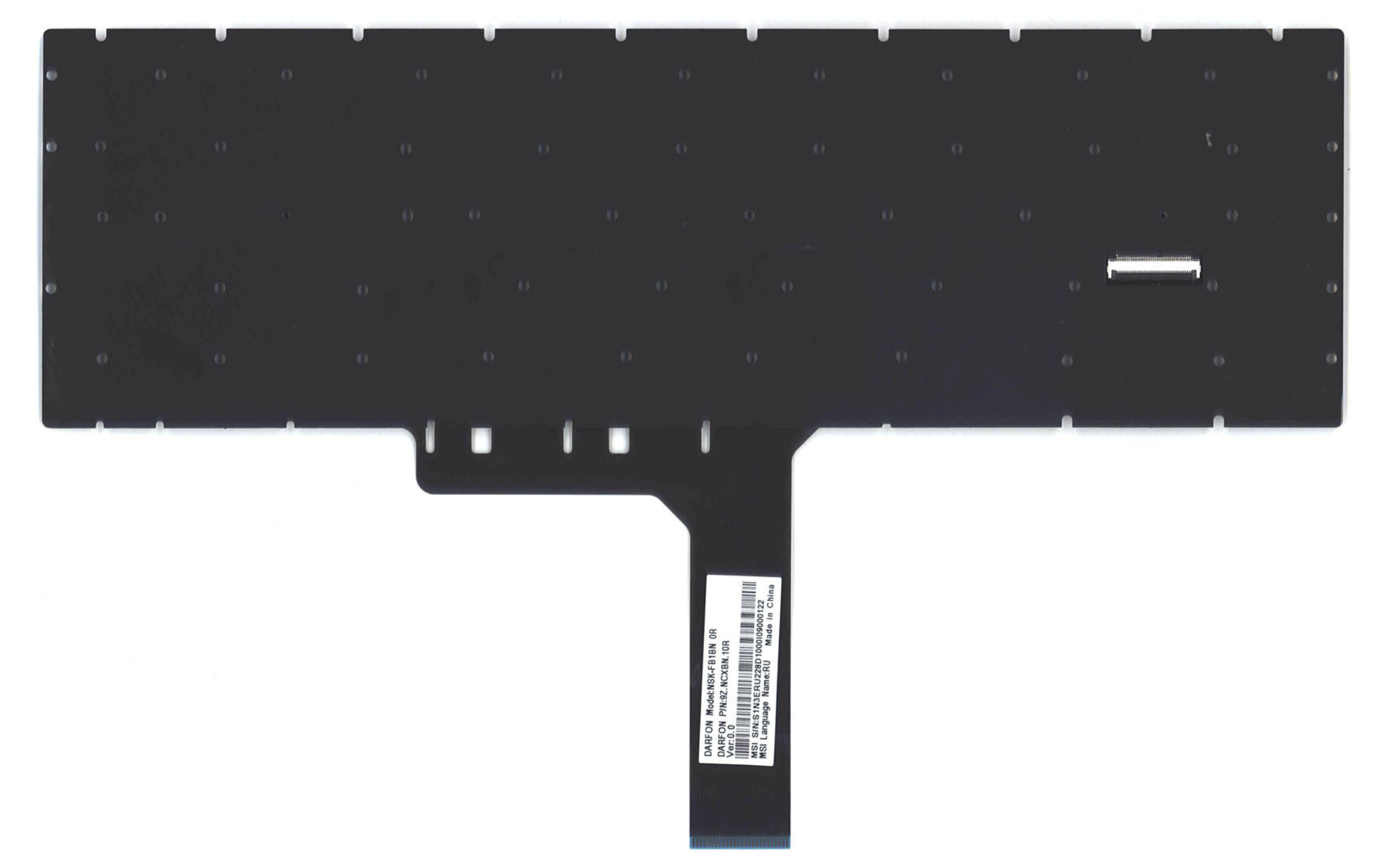 Клавиатура MSI GL75 9SCK-012XRU с цветной подсветкой, OEM