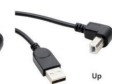 Кабель USB  2.0 на  USB-B угол вверх 0,5 м