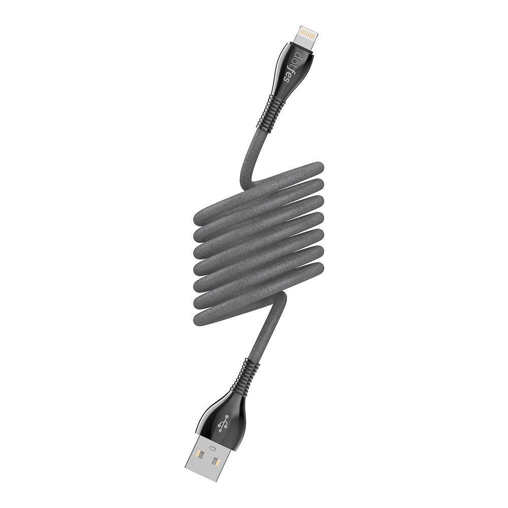 Кабель USB - Lightning 8-pin DOTFES A07 Mechanic серый (1м)