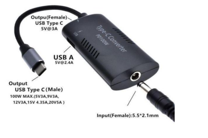 Преобразователь питания со штекера 5.5x2.5 на Type-C