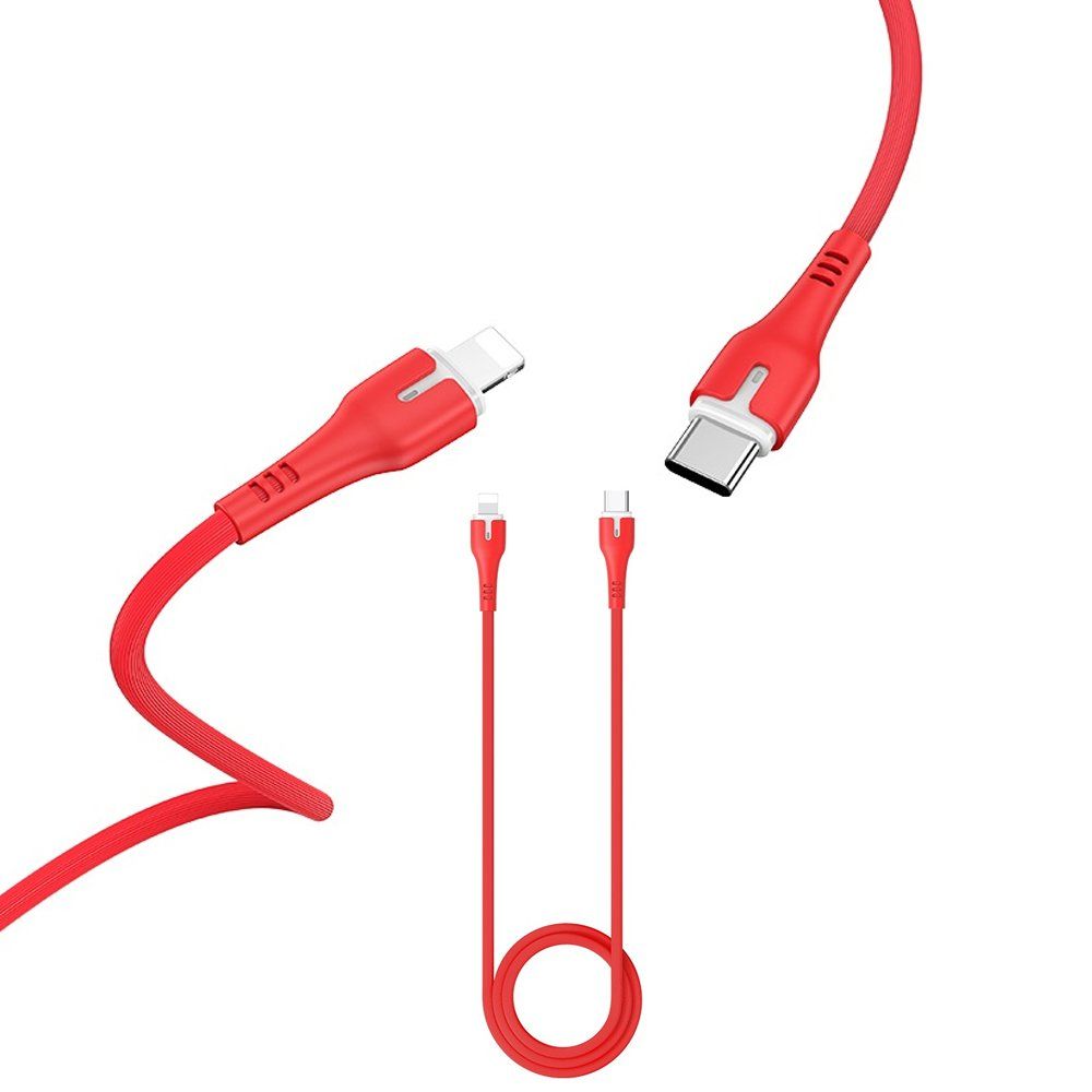 Кабель USB TYPE-C - Lightning 8-pin HOCO X45 красный (1м)
