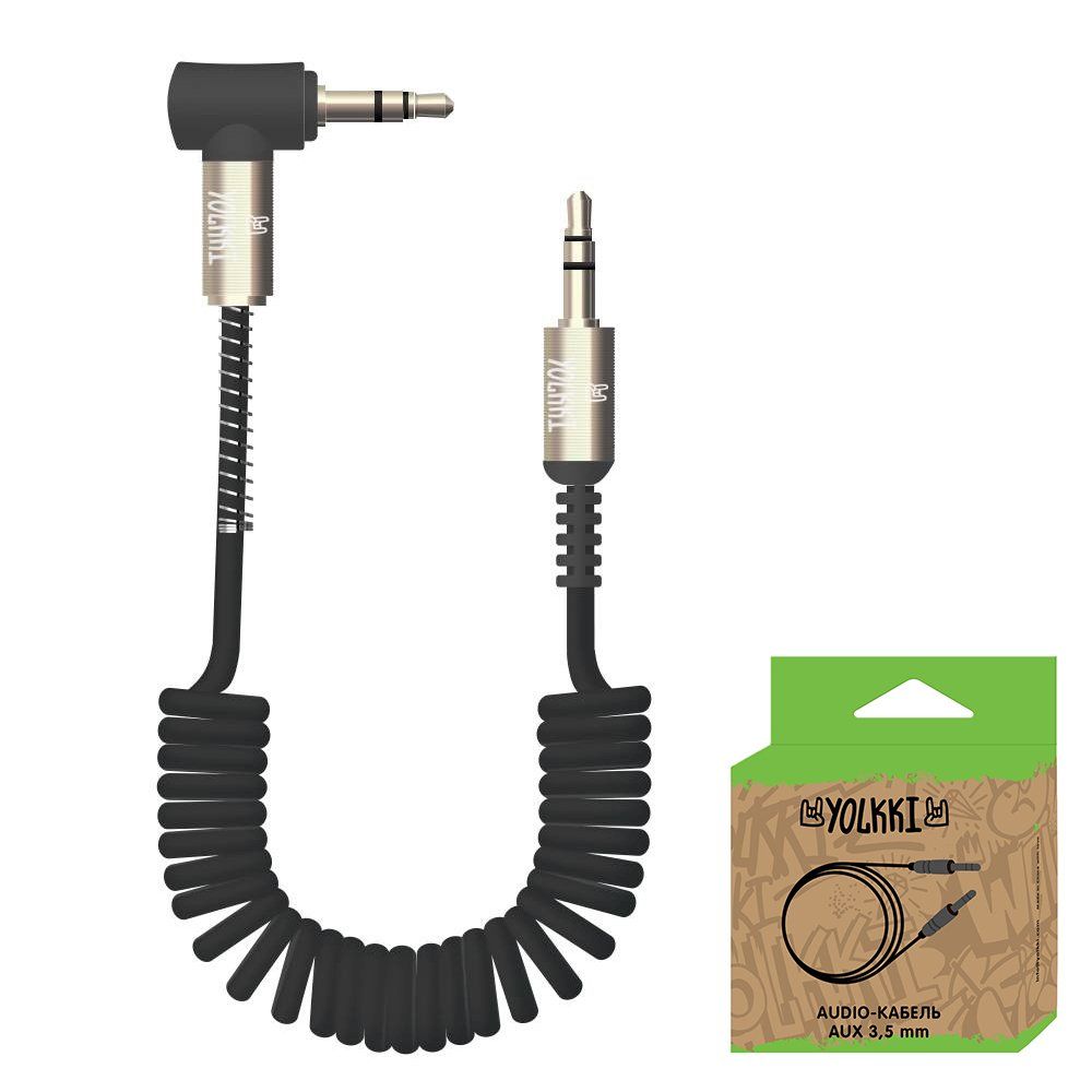 Кабель AUX YOLKKI Drum box черный (1,8м)