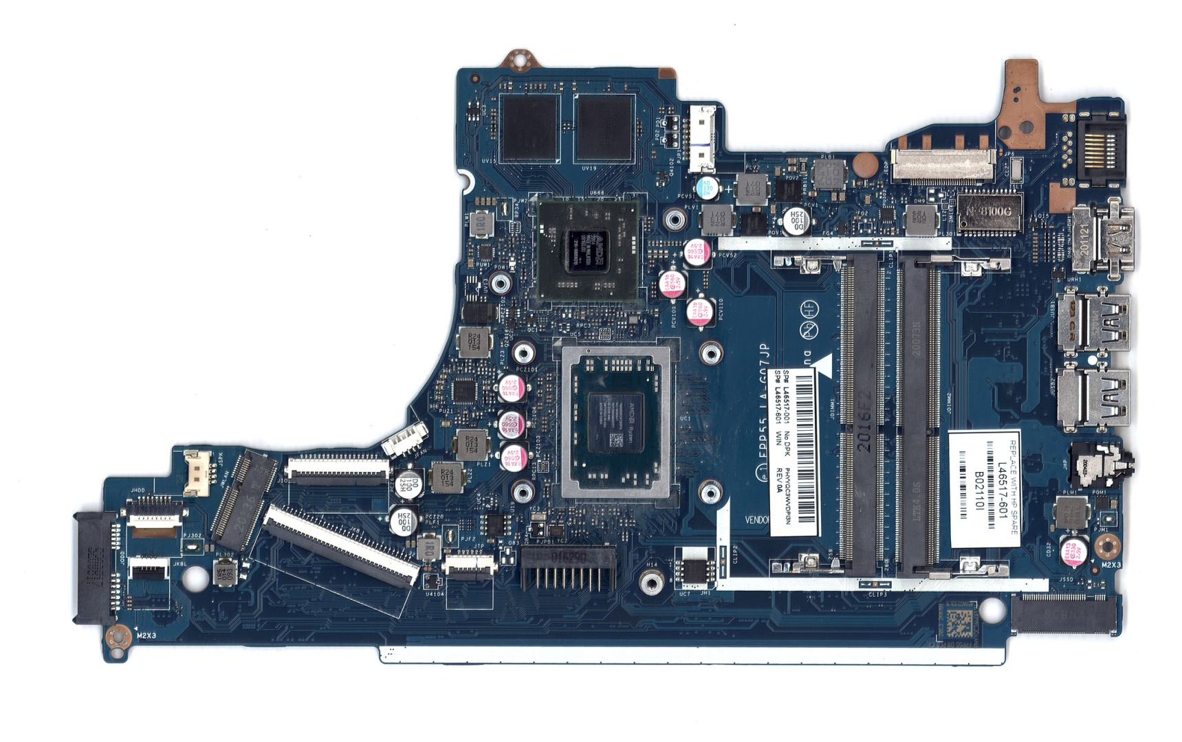 Материнская плата HP 15-DB 15-DA Ryzen 3-3200U Radeon 530 2GB DDR4 LA-G07JP L46517-601