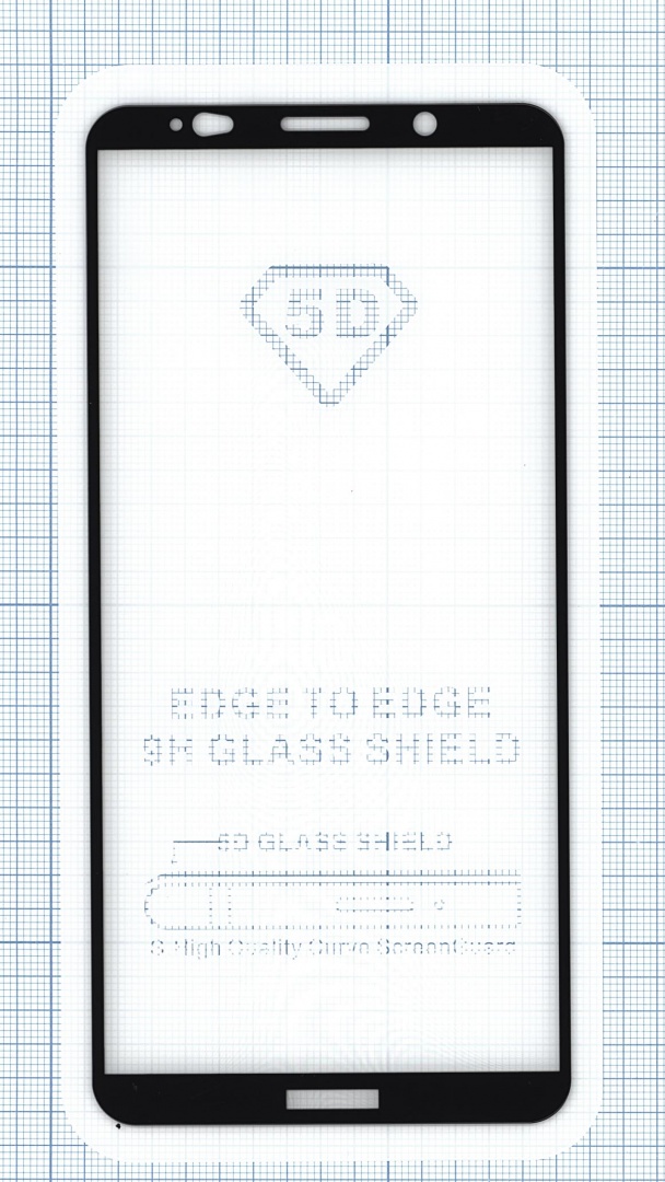 Защитное стекло "Полное покрытие" для Huawei Mate 10 Pro черное