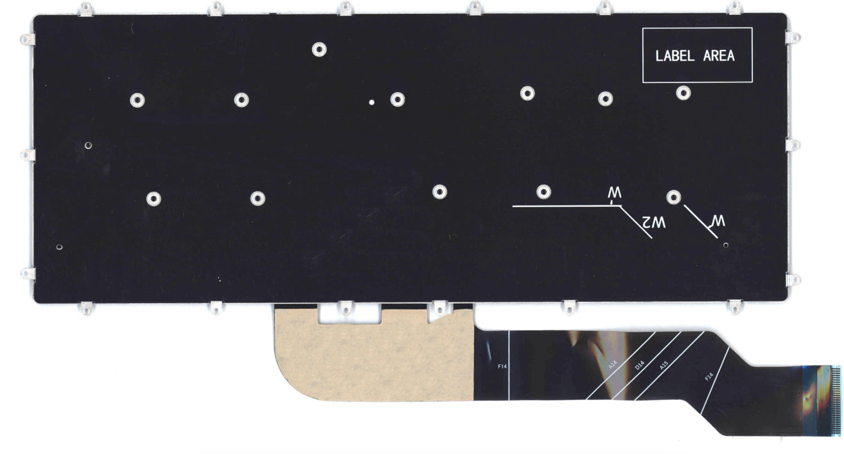 Клавиатура Dell Inspiron 13-5368 без рамки, OEM