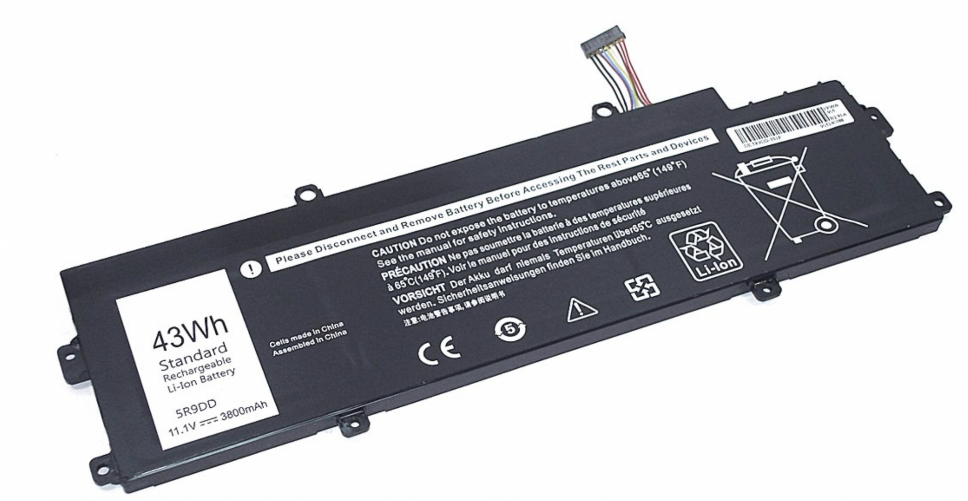 Аккумулятор Dell Chromebook 11 3120 11.1V, 43Wh, OEM