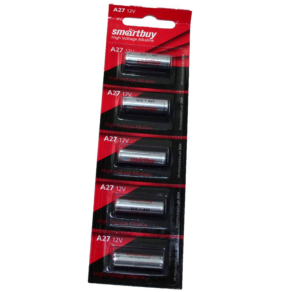 Батарейка алкалиновая SmartBuy A27 (блистер/5шт)