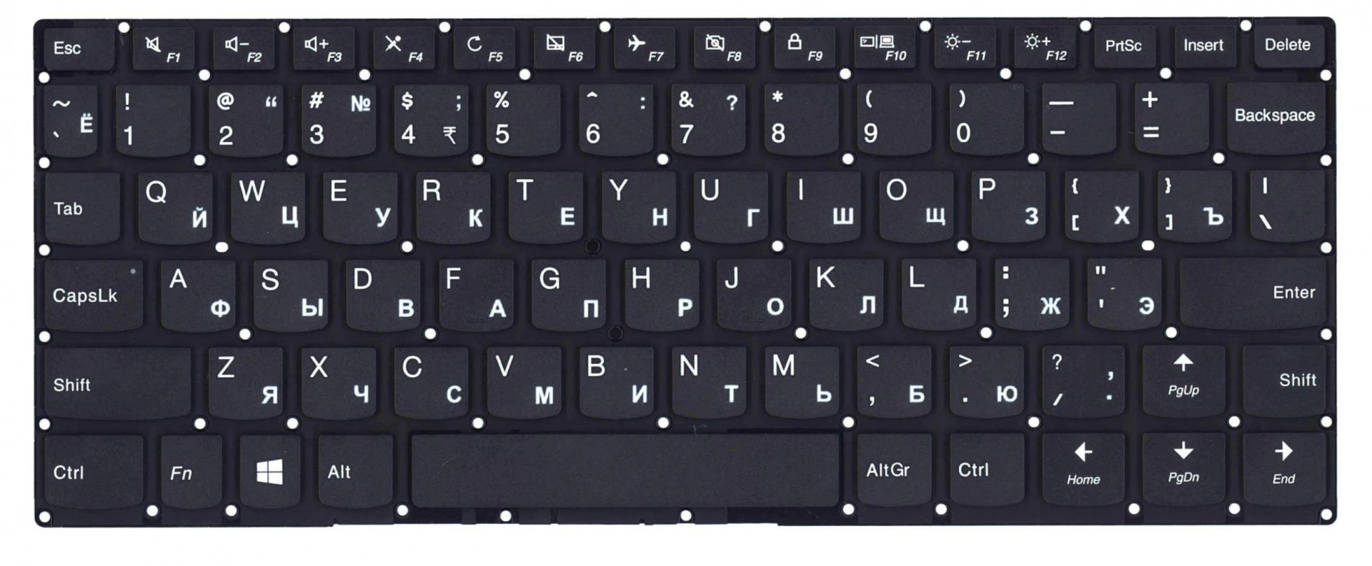 Клавиатура Lenovo Yoga 710-11IKB с подсветкой, OEM