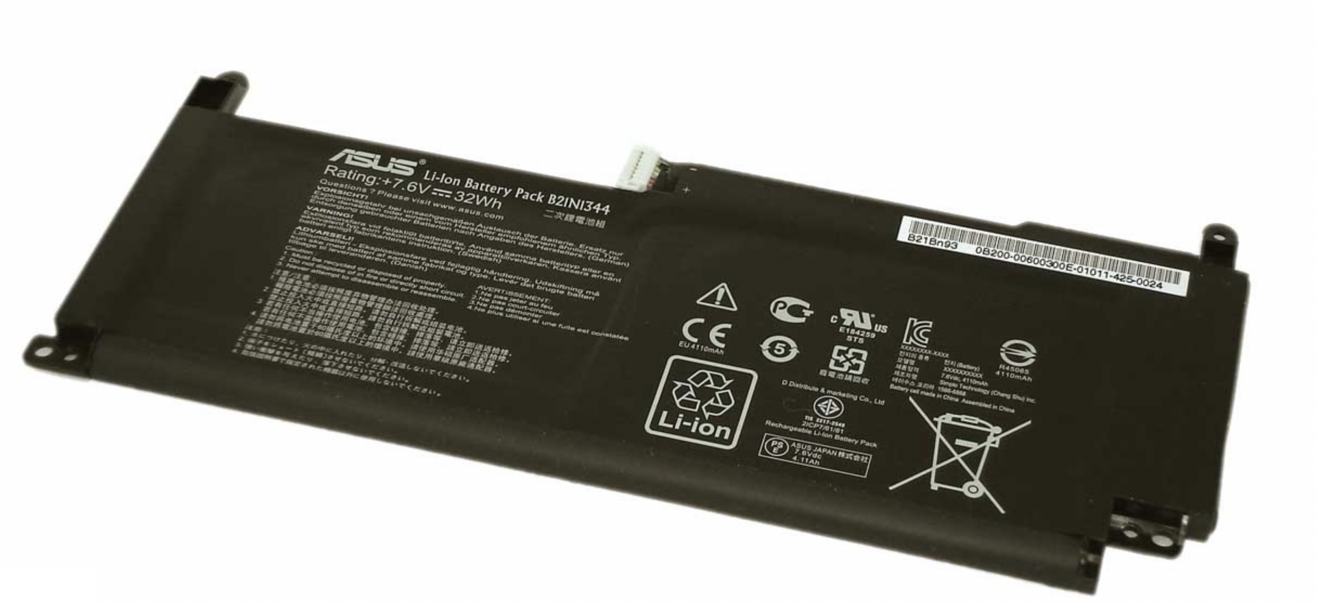 Аккумулятор Asus B21N1344 7.6V 32Wh Original