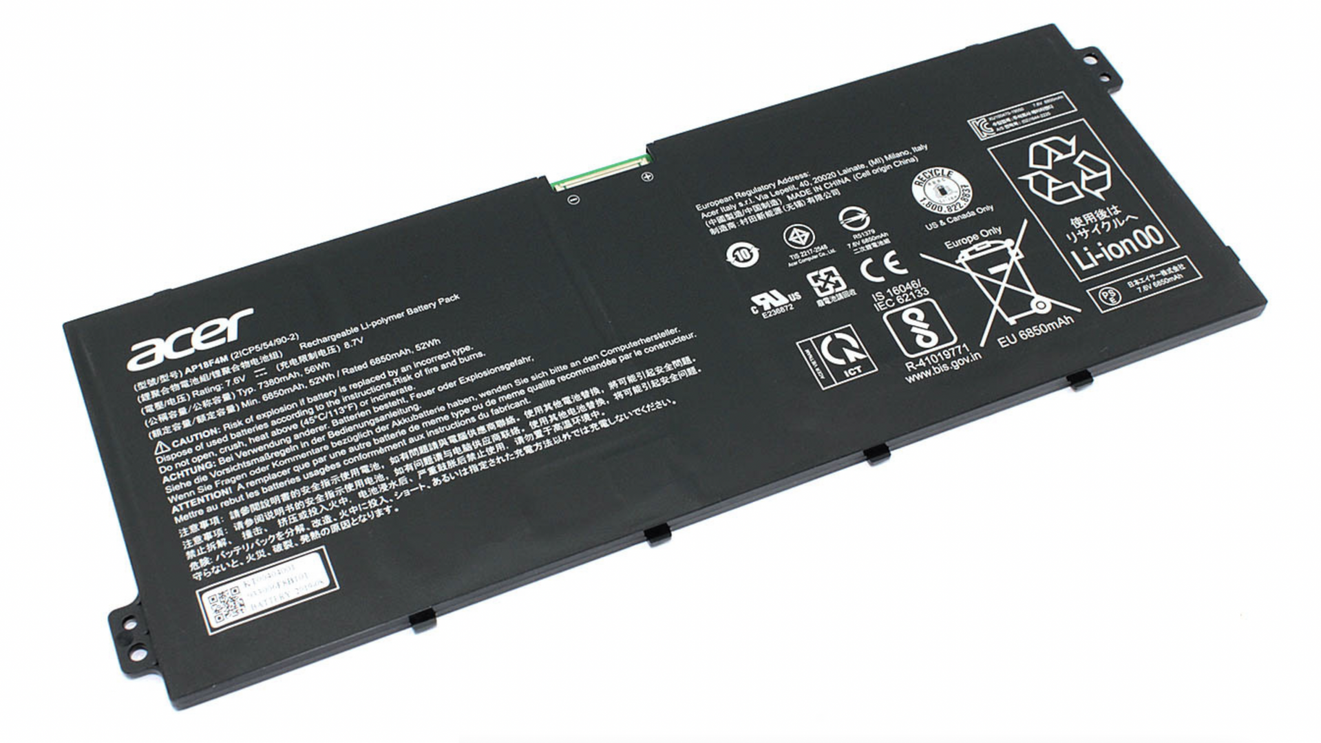 Аккумулятор Acer ﻿Chromebook 715 CB715-1WT-P5DW 7.6V, 6850mAh, Original