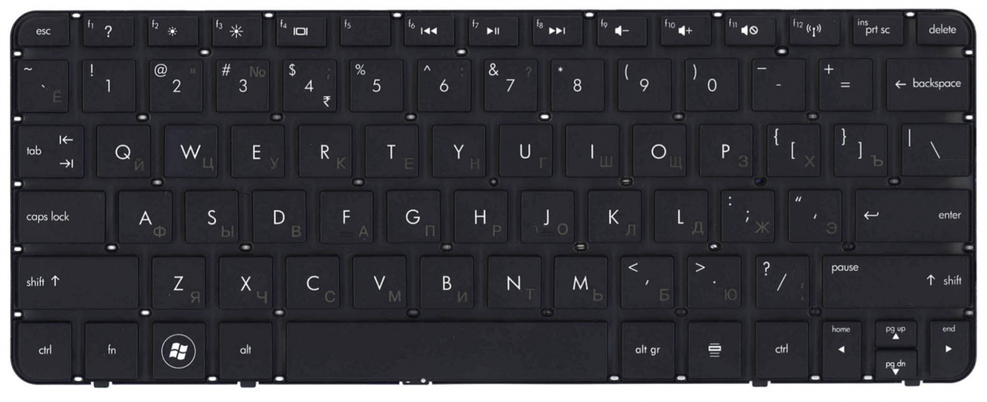 Клавиатура HP Compaq Mini 210-2000 без рамки, OEM