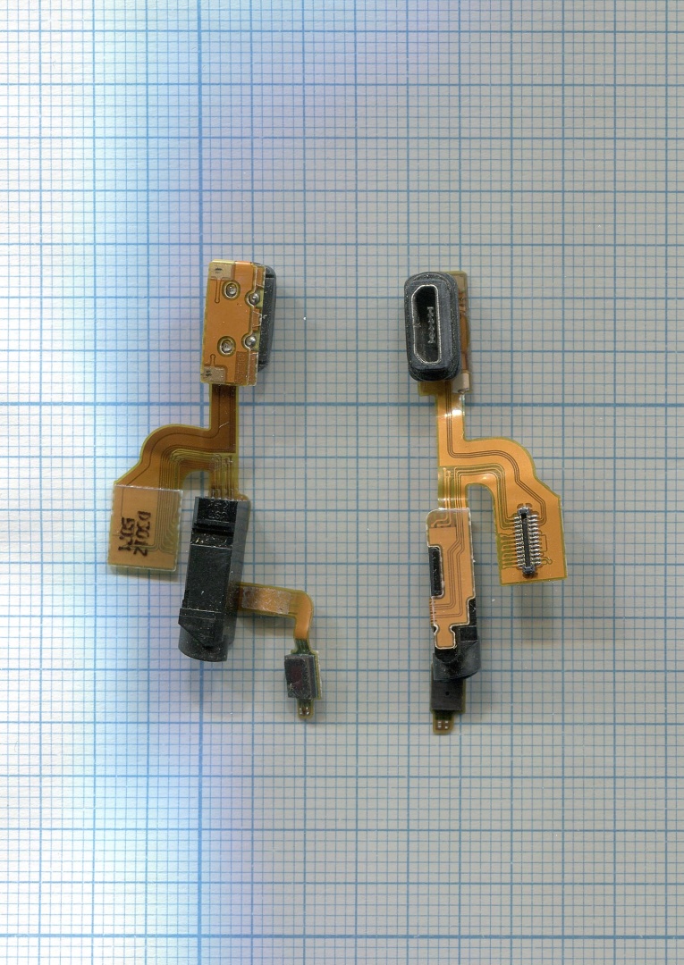 Разъем Micro USB для Nokia Lumia 925 на шлейфе с аудио разъемом и микрофоном
