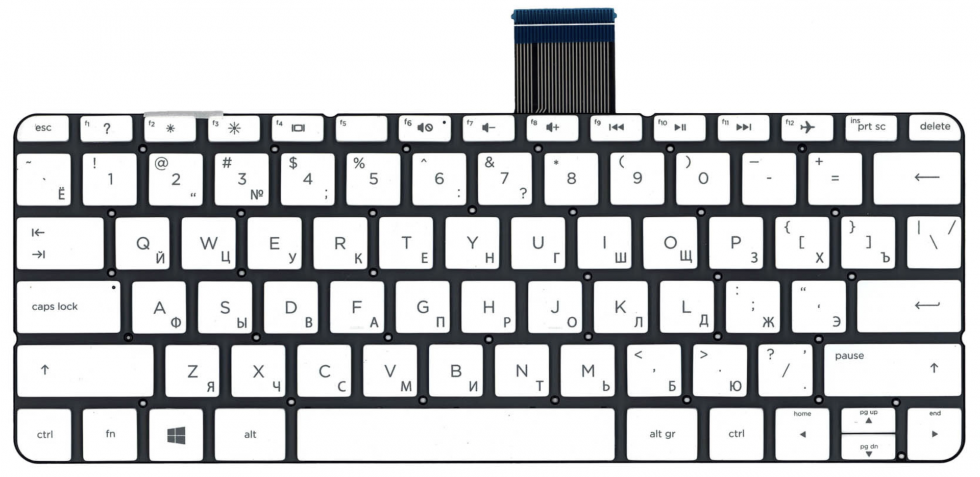 Клавиатура HP Stream X360 11-p белая, без рамки, OEM