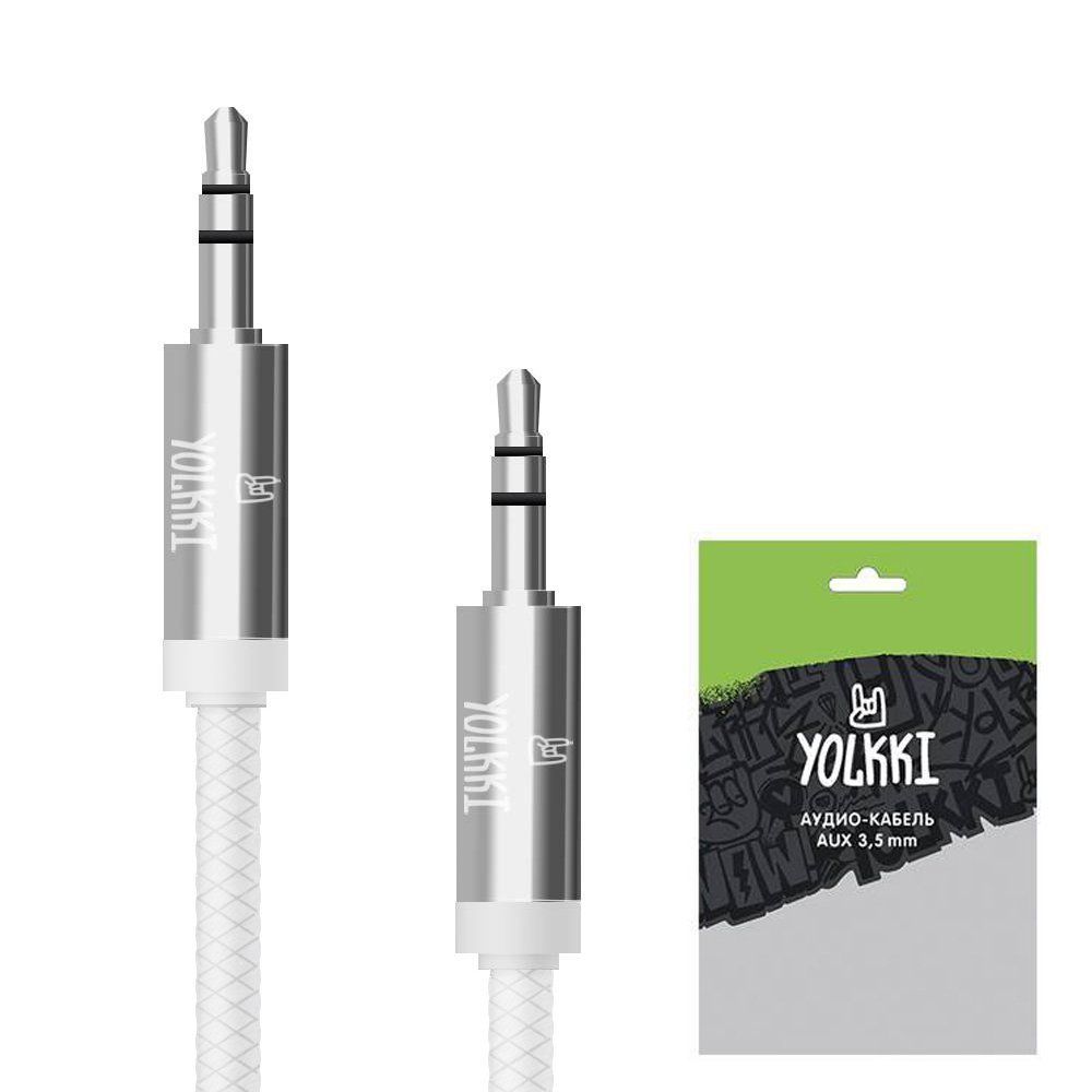 Кабель AUX YOLKKI Violin pack белый (1м)