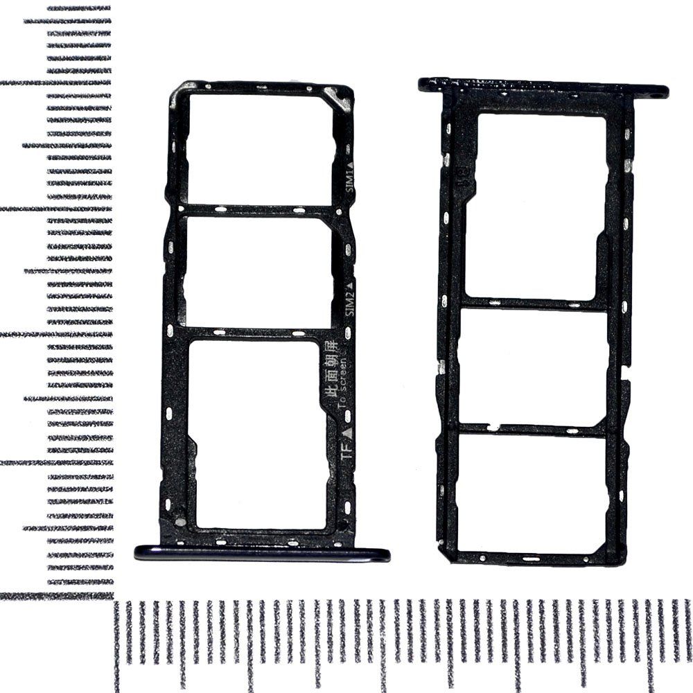 Держатель сим-карты Honor 7A черный orig Factory