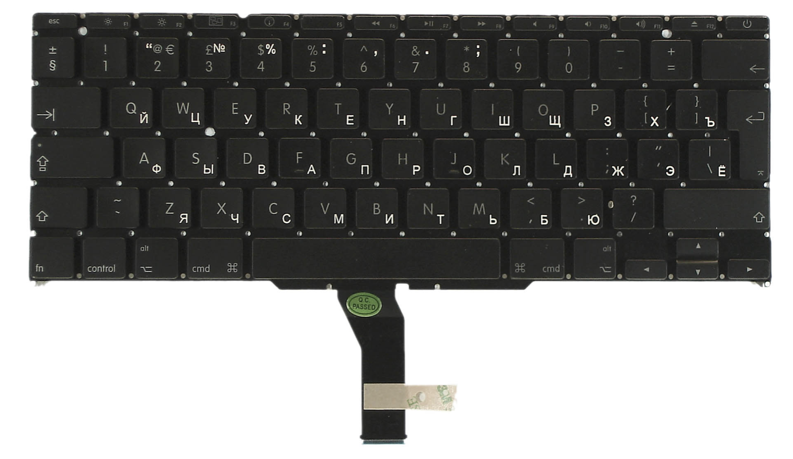 Клавиатура Apple MacBook Air 11.6" начало 2014 A1465 (MD712LL/B) большой Enter, без подсветки, OEM