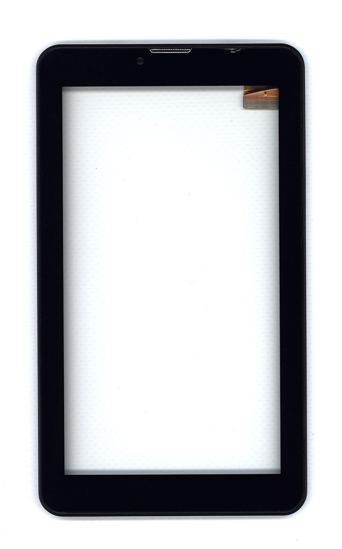Сенсорное стекло (тачскрин) для Irbis TZ762 черное с рамкой