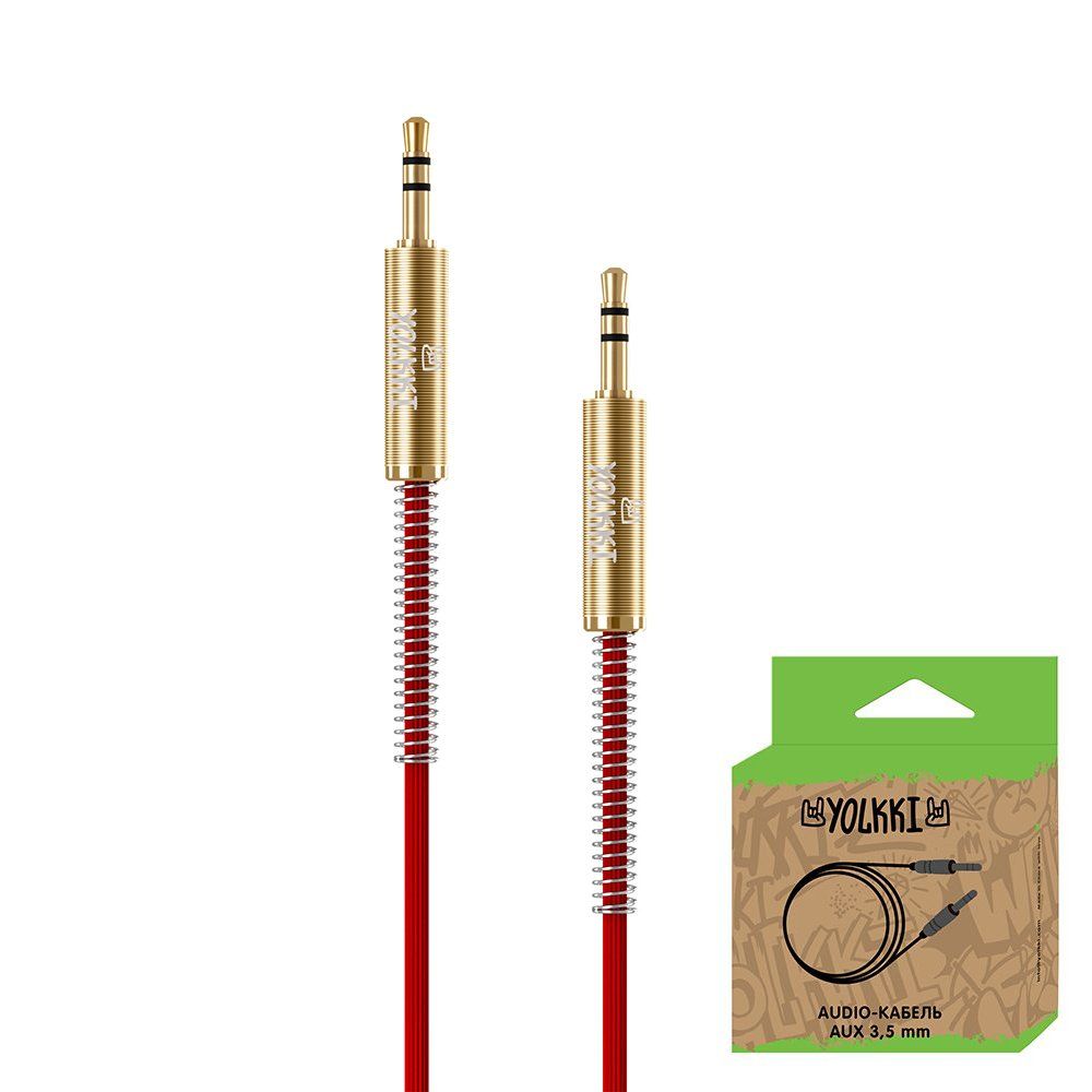 Кабель AUX YOLKKI Cello box красный (1м)