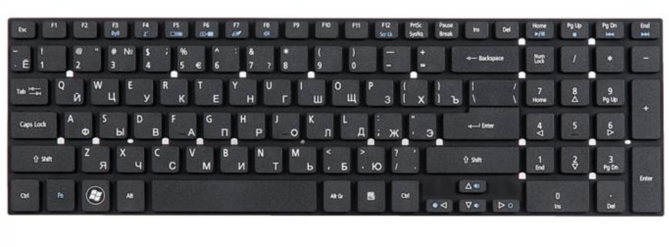 Клавиатура Acer Aspire ES1-512 черная OEM