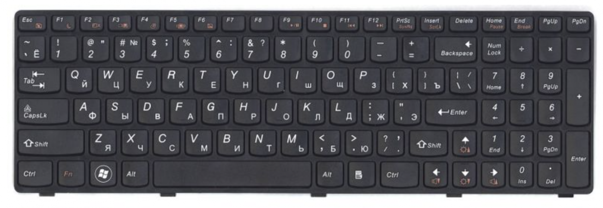 Клавиатура Lenovo IdeaPad G580 OEM