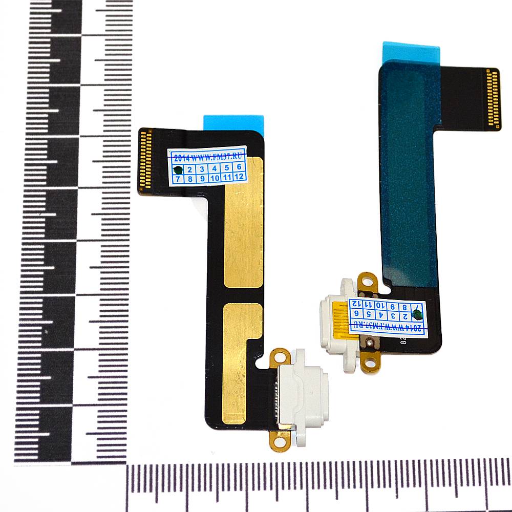 Шлейф iPad mini + разъем зарядки белый