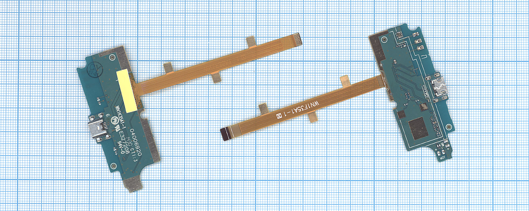 Разъем Micro USB для ZTE Blade L2 (плата с системным разъемом, микрофоном, вибро и шлейфом)