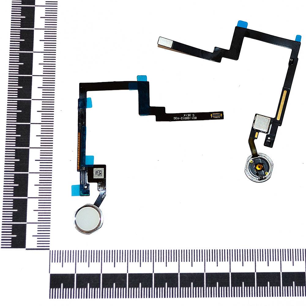 Шлейф iPad mini 3 + кнопка "HOME" серебро