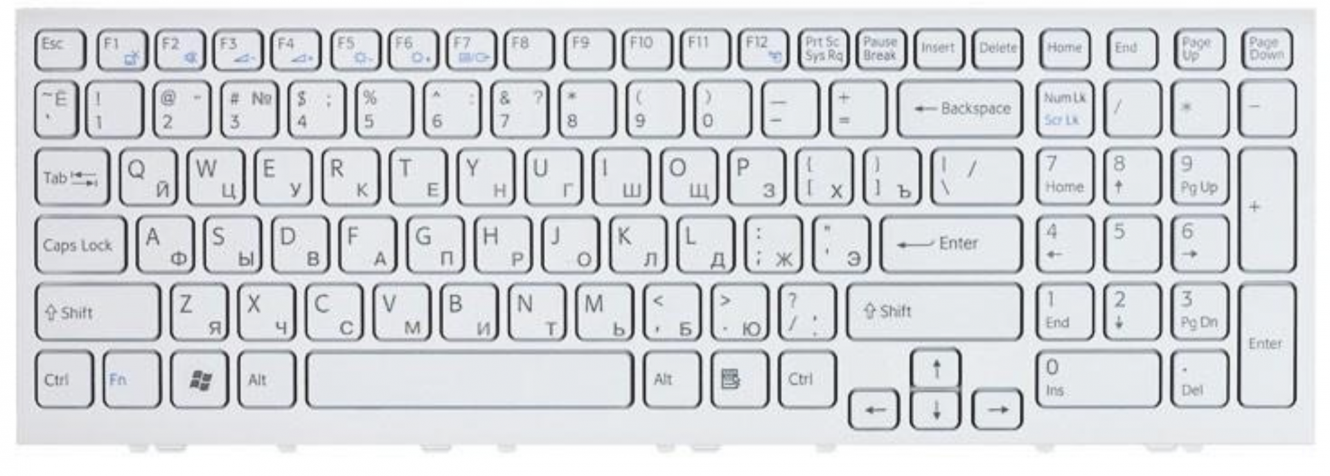 Клавиатура Sony VAIO VPCEH2E0E/B OEM