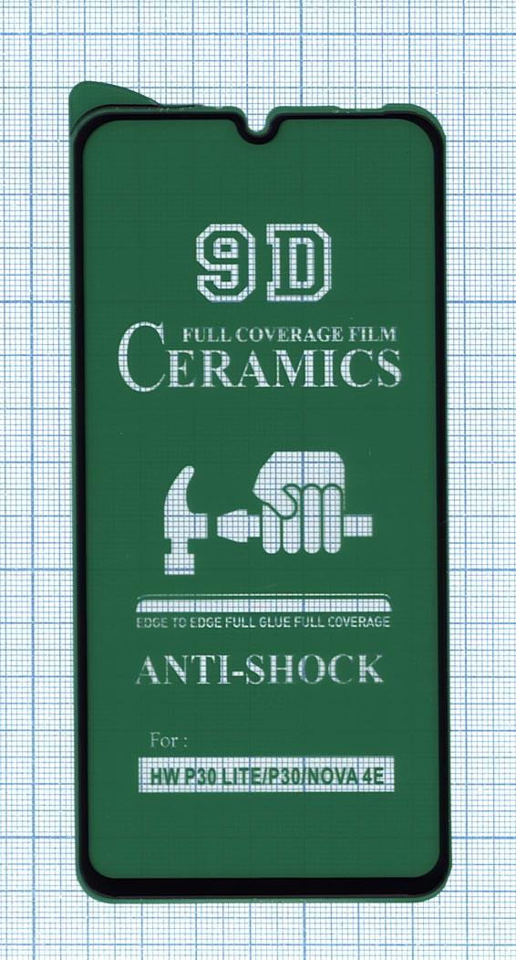 Керамическая пленка (стекло) для Huawei P30 черная