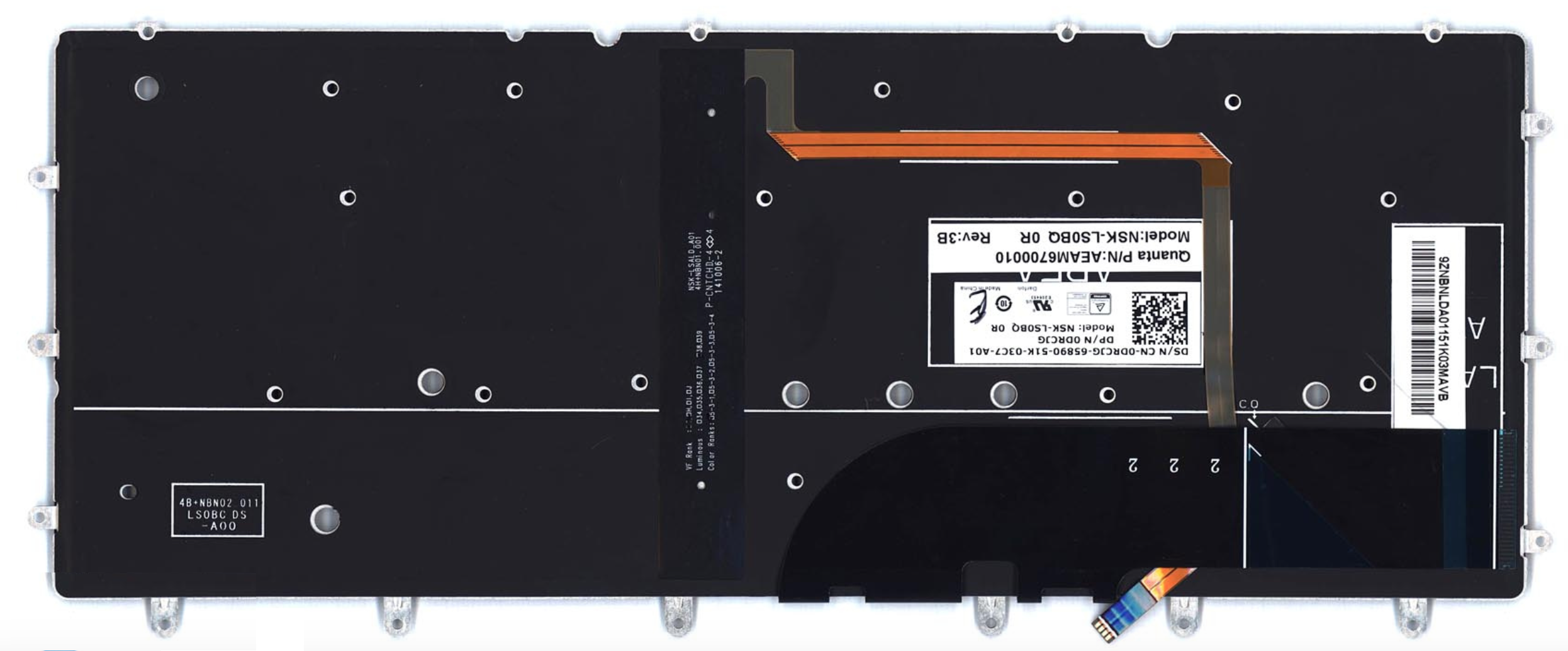 Клавиатура DELL Precision 5530, 5530-6924 с подсветкой, OEM