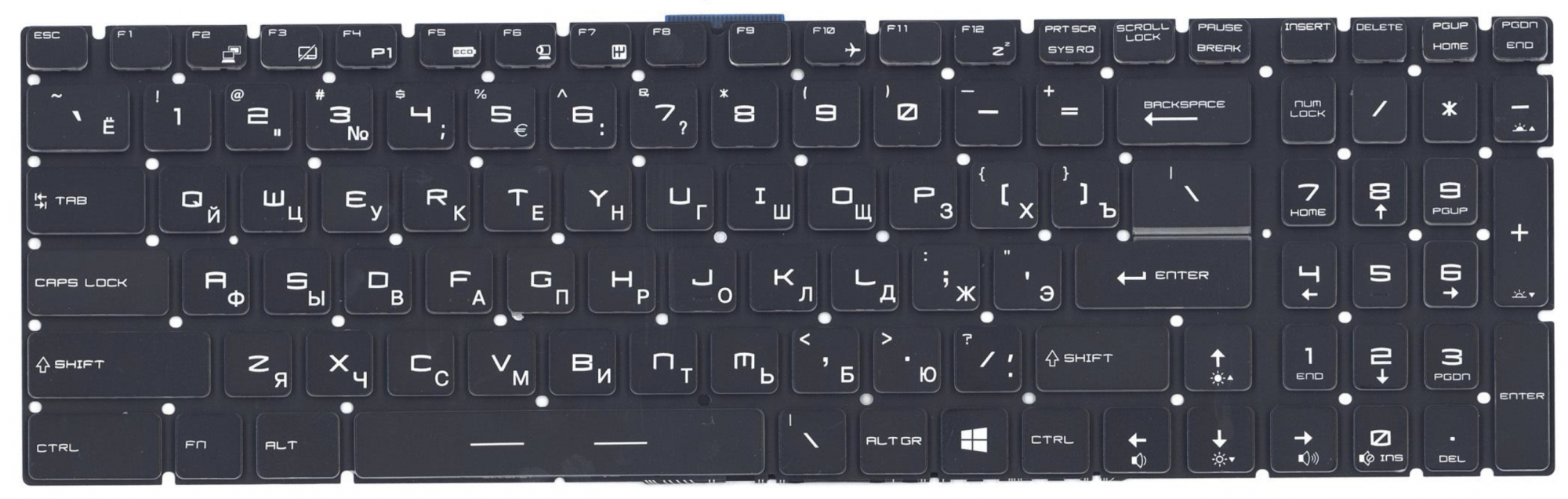 Клавиатура MSI GS70 с белой подсветкой, OEM