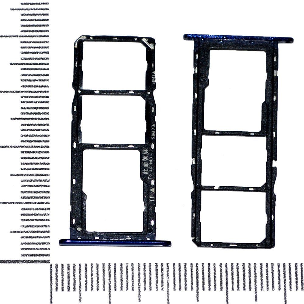 Держатель сим-карты Honor 7A синий orig Factory