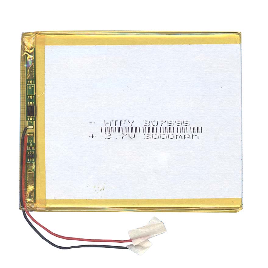 Аккумулятор Li-Pol (батарея) 3*75*95мм 2pin 3.7V/3000mAh