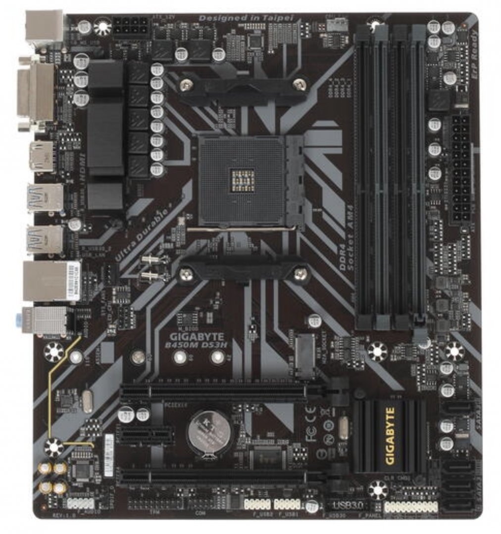 Материнская плата GIGABYTE B450M DS3H