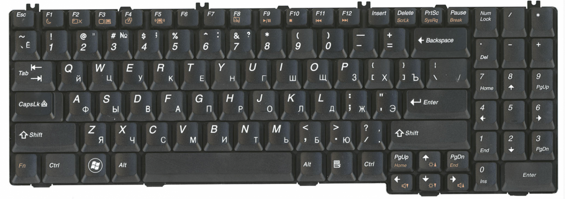 Клавиатура Lenovo IdeaPad B560 черная OEM