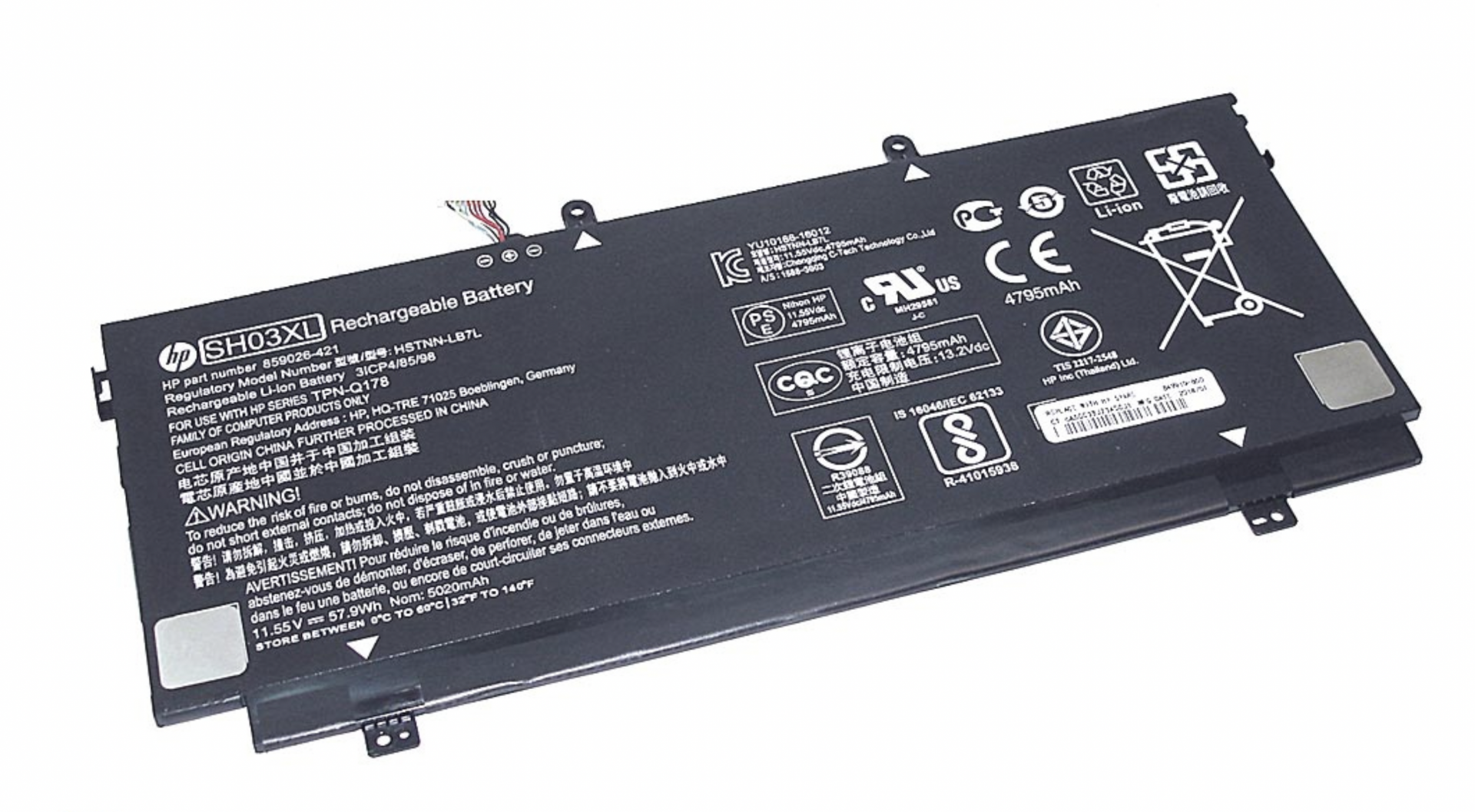 Аккумулятор HP Spectre x360 13-ac000ur 11.55V, 57.9Wh, Original