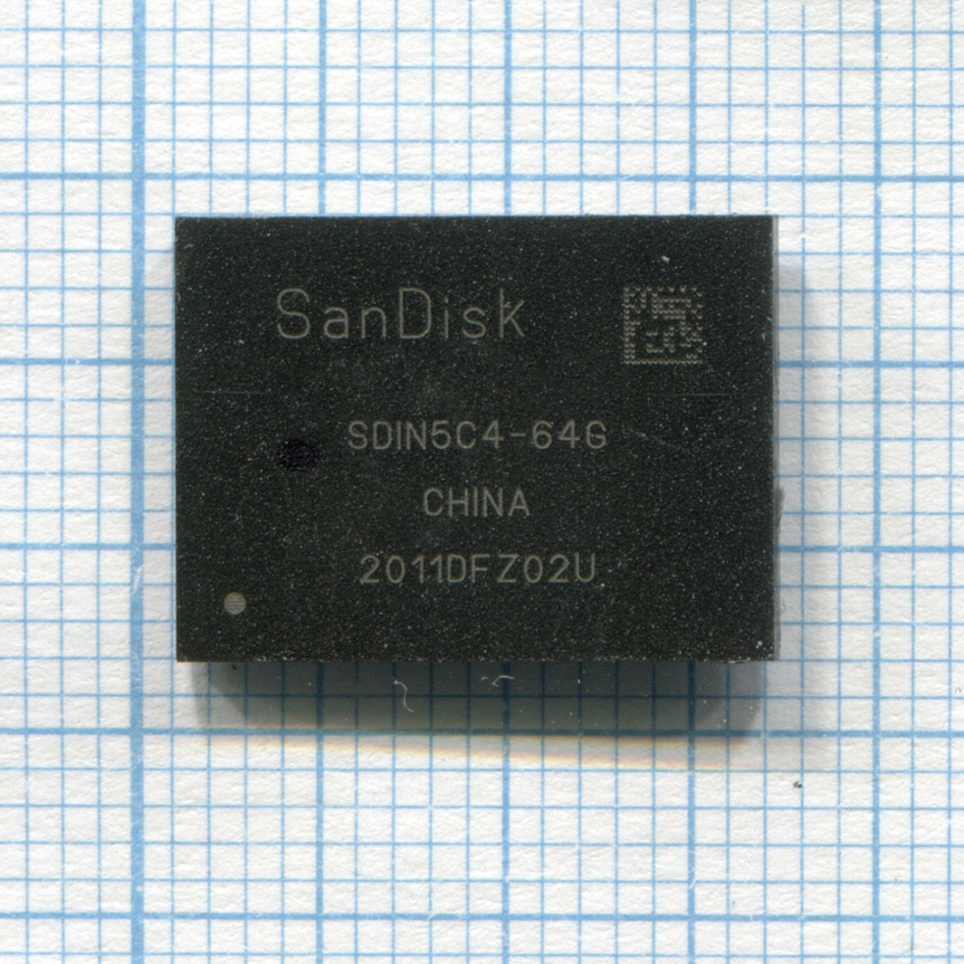 Микросхема EMMC NAND Flash Sandisk SDIN5C4 64GB