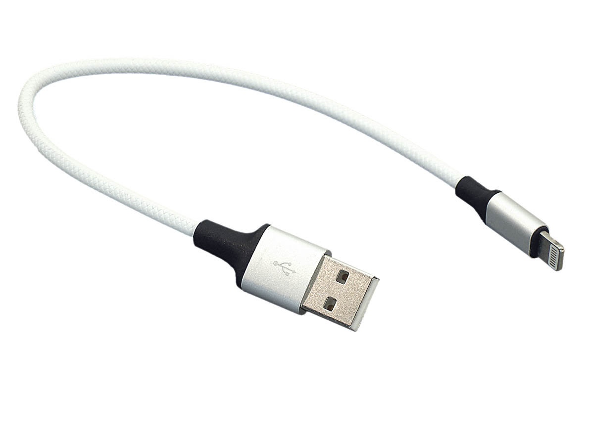 Кабель для зарядки  Apple Lightning 8Pin (Короткий), 25cm. Белый