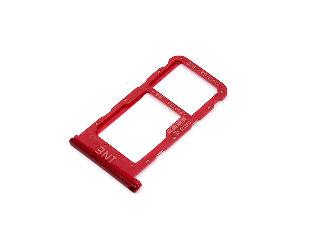 Лоток для SIM-карты Huawei P Smart Plus красный
