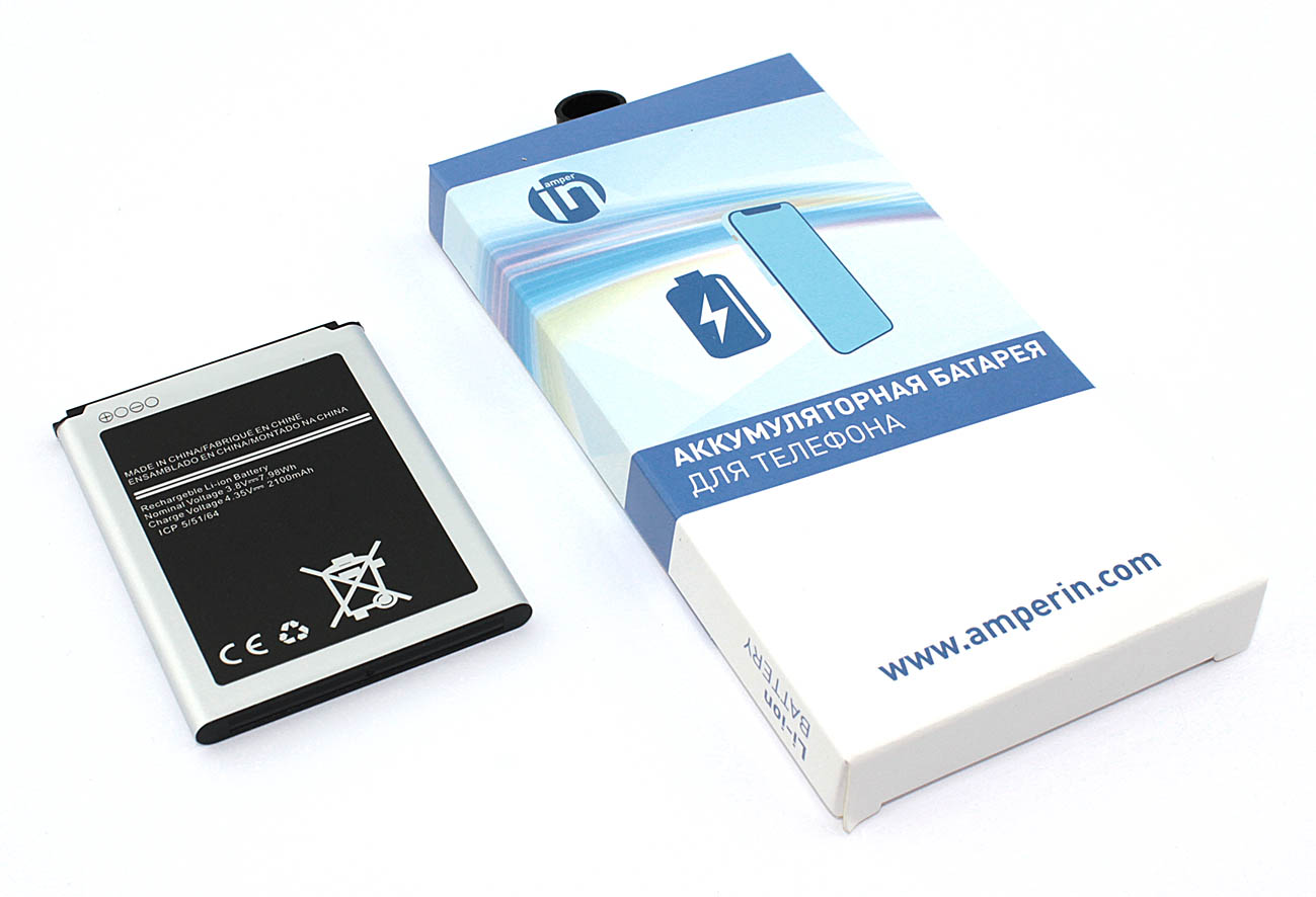 Аккумуляторная батарея Amperin для Samsung Galaxy S3 I9300  (EB-L1G6LLU) 3.8 V 2100mAh