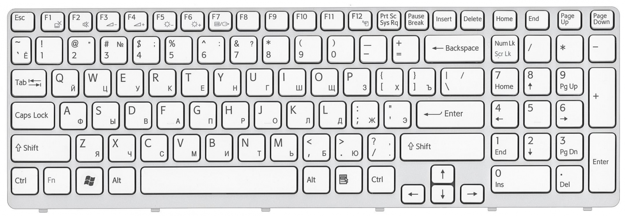 Клавиатура Sony VAIO SVE1511V1R OEM