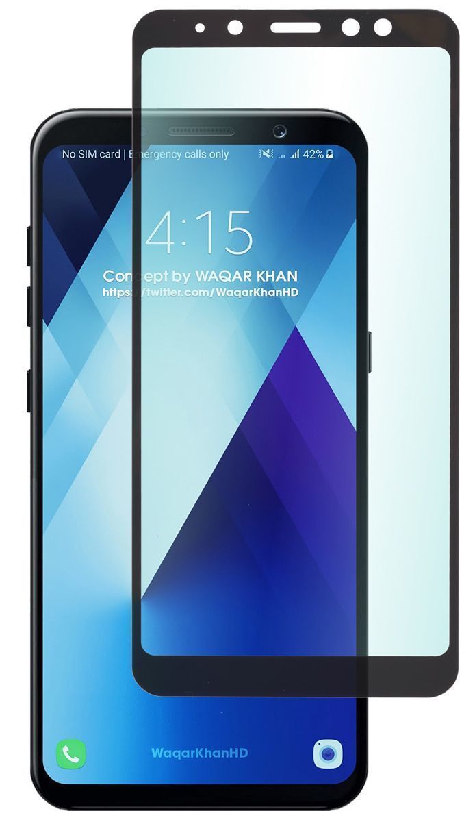 Защитное стекло 5D во весь экран Samsung Galaxy A7 2018/A750