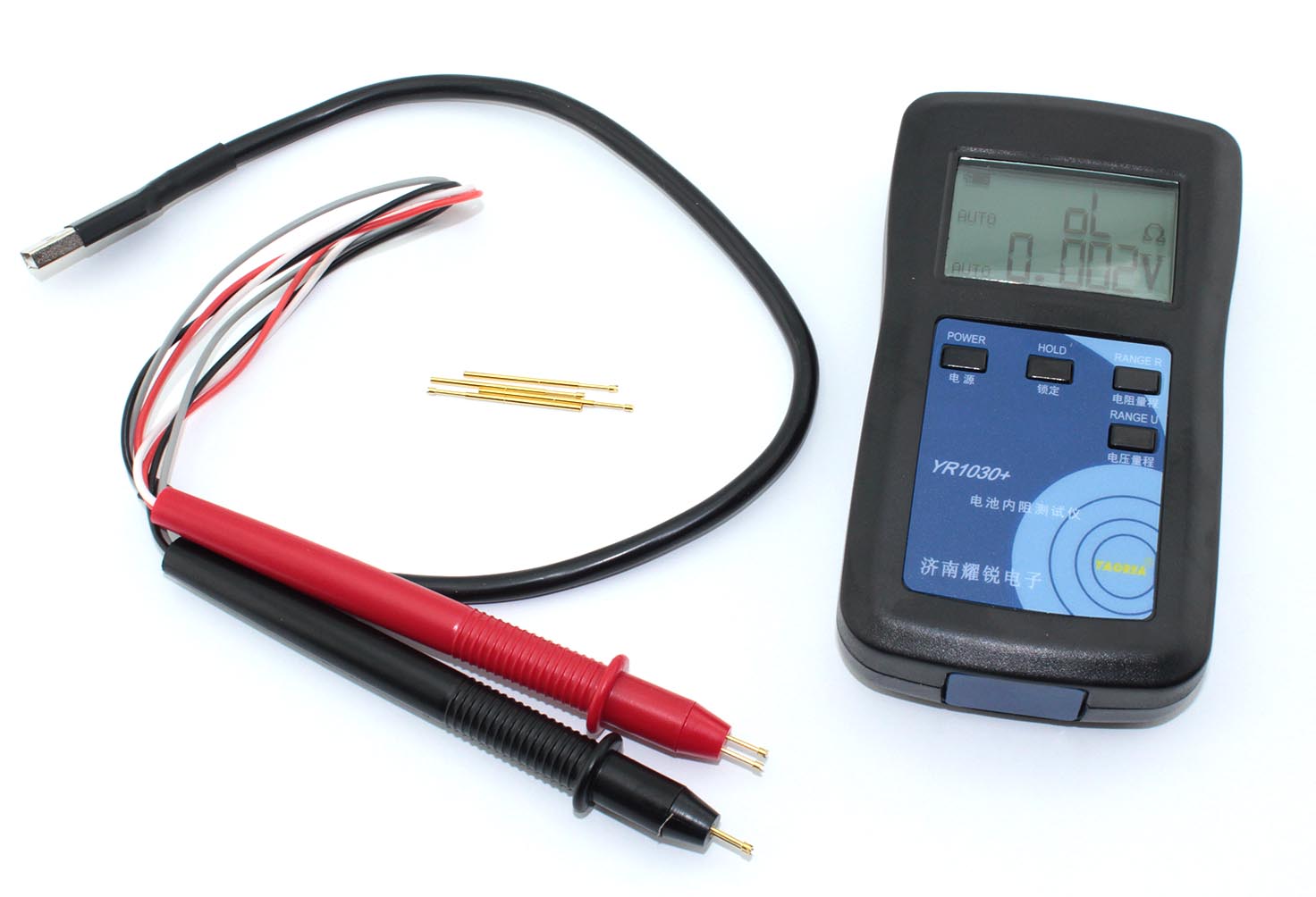 Измеритель внутреннего сопротивления аккумуляторов YR1030+ со щупами