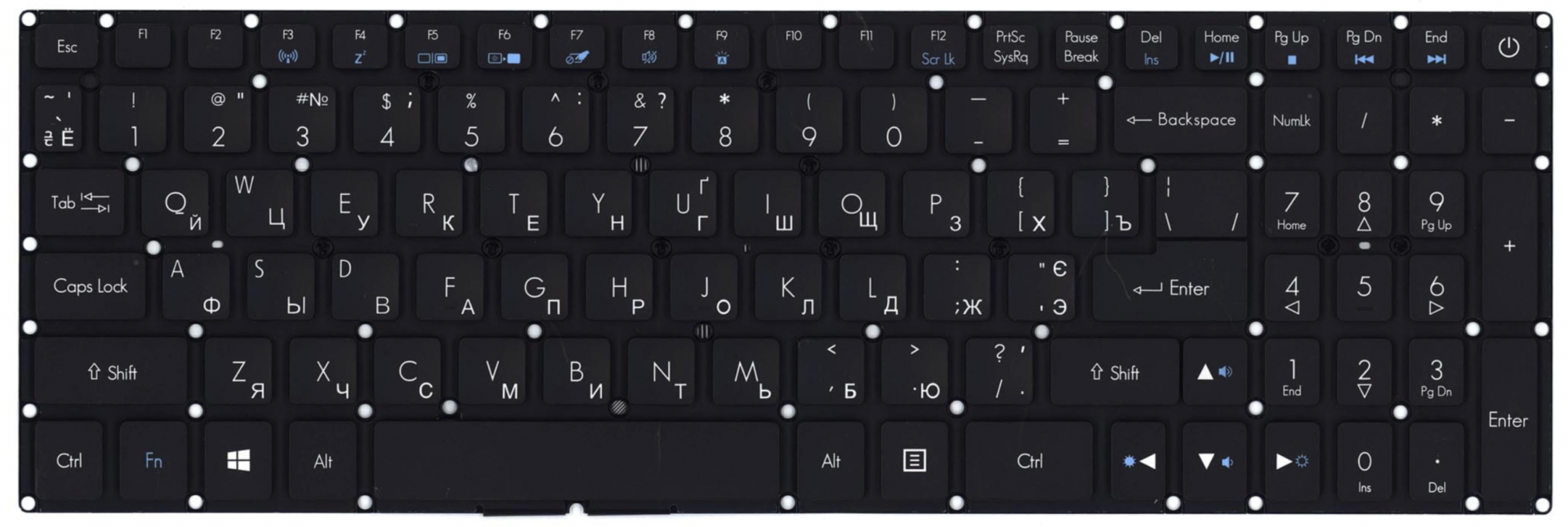 Клавиатура Acer Predator Helios 300 G3-571 с подсветкой, OEM