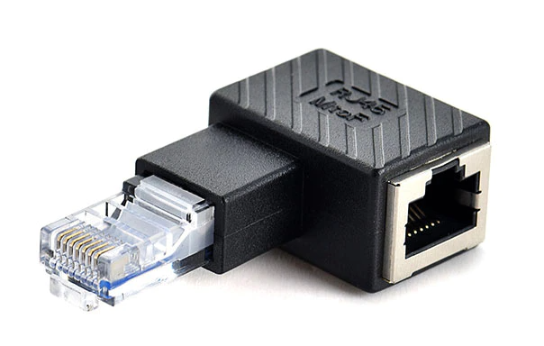 Удлинитель сетевого кабеля мама-папа угловой вправо