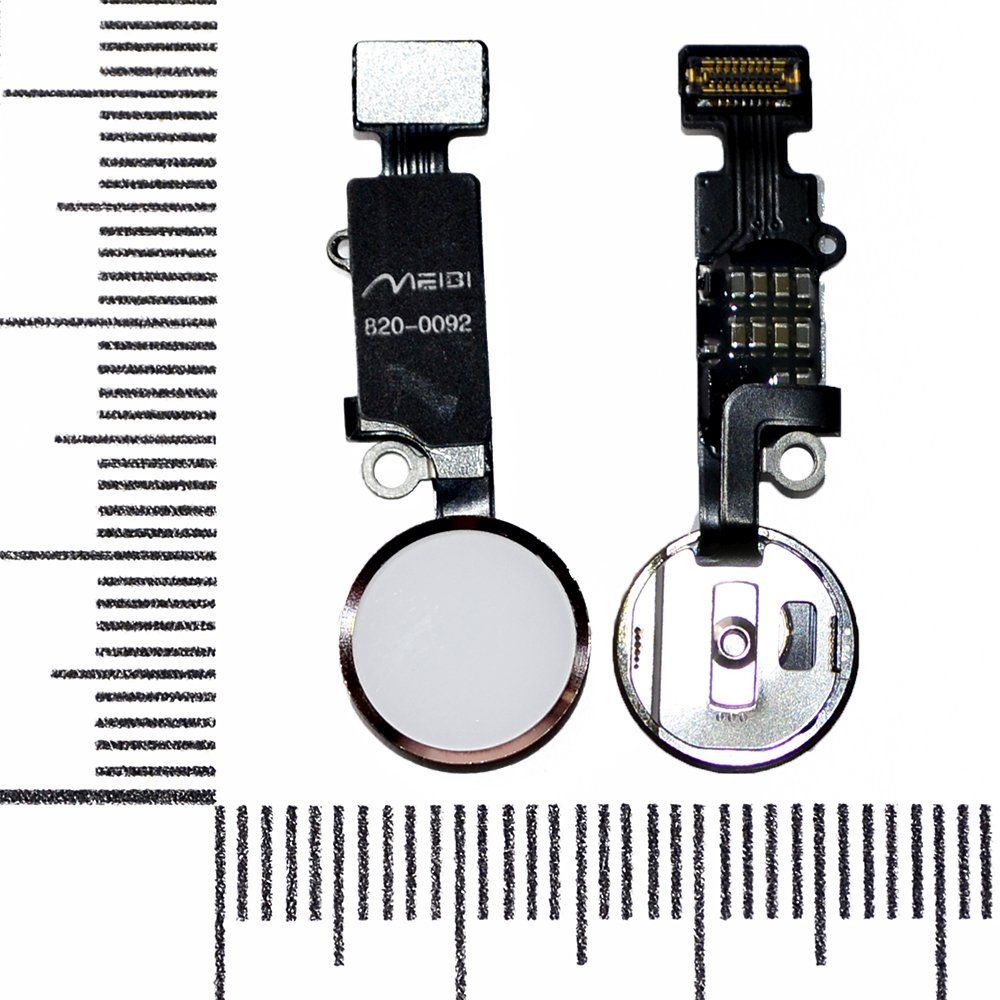 Механизм кнопки HOME iPhone 7/7 Plus/8/8 Plus с толкател и шлейф роз зол /работает без Bluetooth/ MB