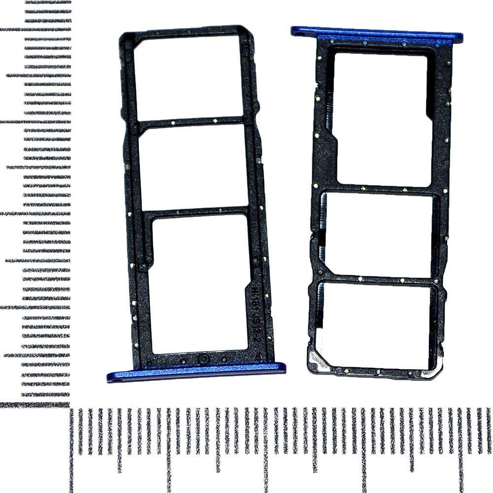 Держатель сим-карты Honor 8X синий orig Factory