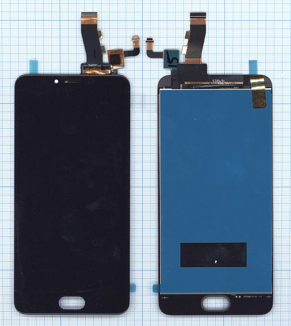 Дисплей для Meizu M5 черный