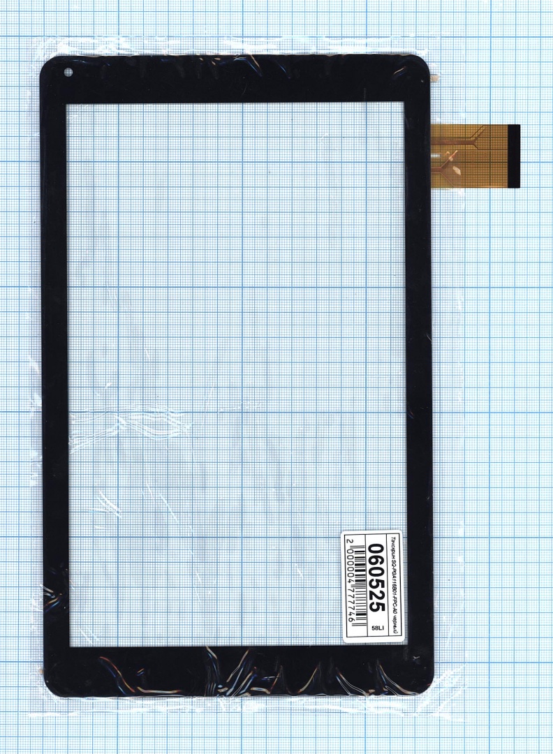 Сенсорное стекло (тачскрин) SQ-PGA116BO1-FPC-AO черное