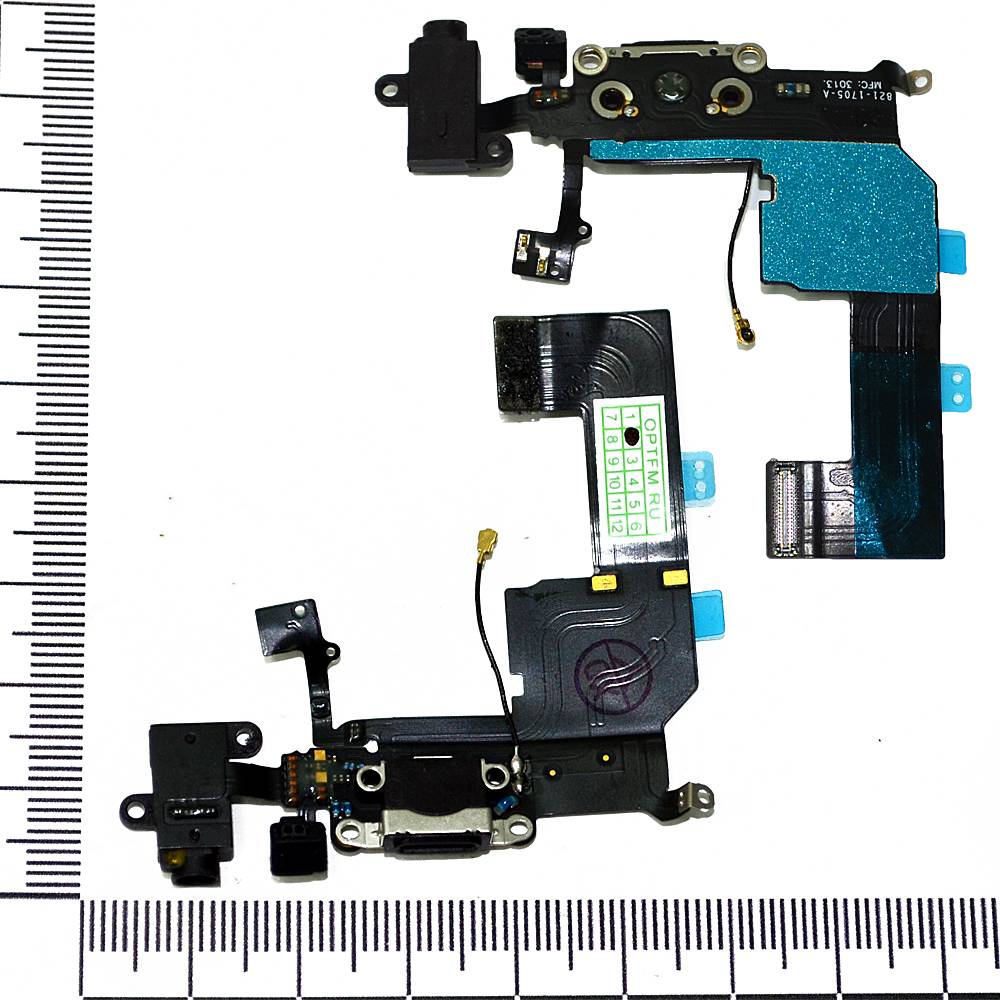 Шлейф iPhone 5C + разъем зарядки + разъем гарнитуры orig Used